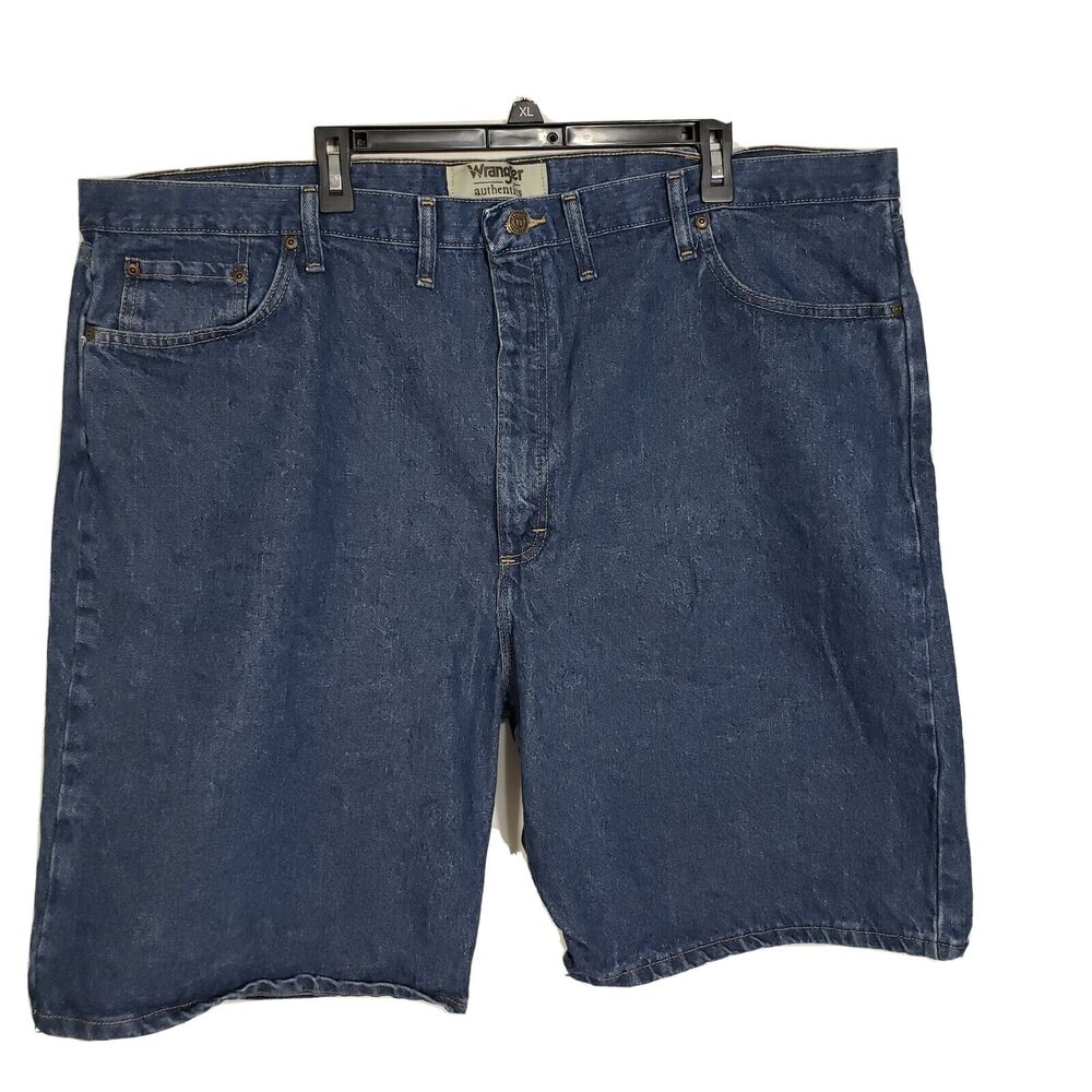 Wrangler Authentics Mens Shorts Size 48 Blue Denim Classic 5-pocket Relaxed Fit
